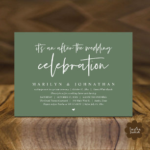 Invitation C'est après la fête mariage, dîner