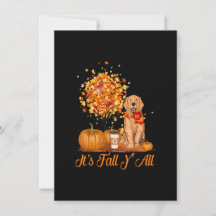 Invitation C'est Automne Y'All Golden Retrievers Chien Hallow