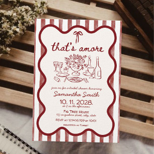 Invitation C'est beaucoup de Pizza Diner Fête des mariées mai