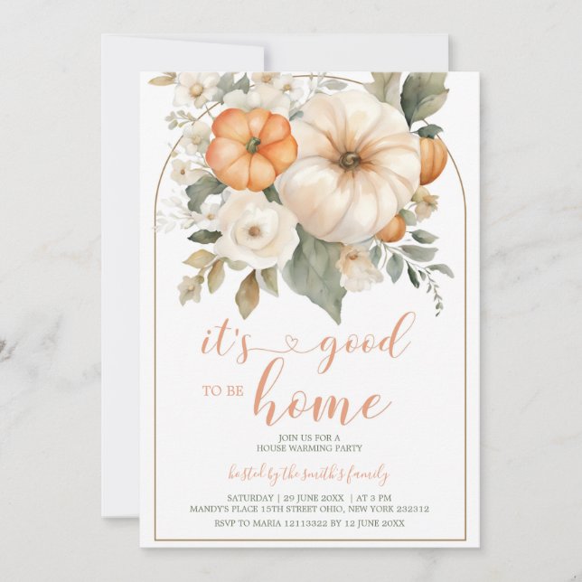 Invitation C'est bien d'être la fête du Citrouille à la maiso (Devant)