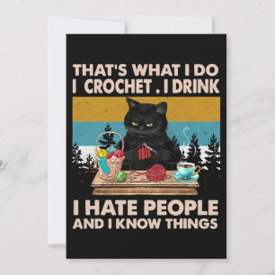Invitation C'Est Ce Que Je Fais Je Crochet Je Bois Du Café Je