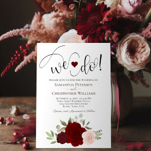 Invitation C'Est Ce Que Nous Faisons ! Élégant Mariage Boho R