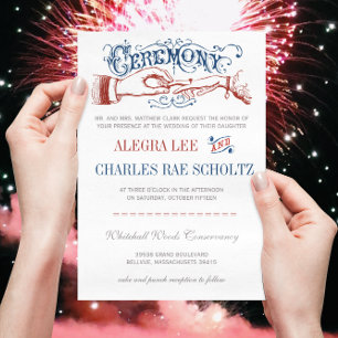 Invitation C'Est Ce Que Nous Faisons ! Rouge blanc bleu Opule