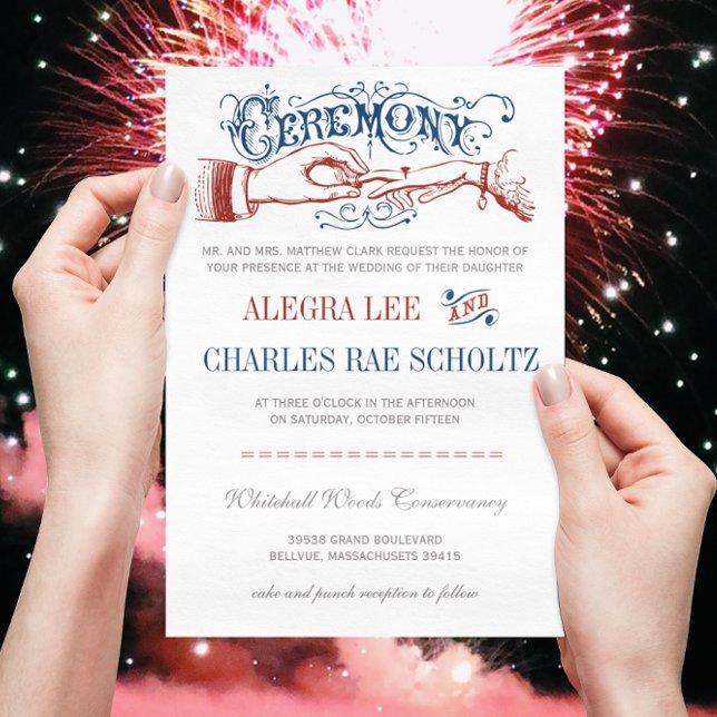 Invitation C'Est Ce Que Nous Faisons ! Rouge blanc bleu Opule (Créateur téléchargé)