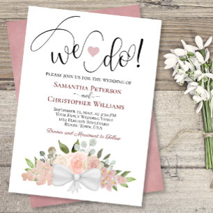 Invitation C'Est Ce Que Nous Faisons ! Rustique Dusty Rose ro