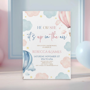 Invitation C'est dans l'air chaud ballon révélateur genre