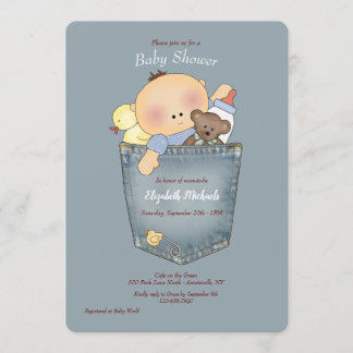 Invitation C'est dans l'invitation du Baby shower de poche