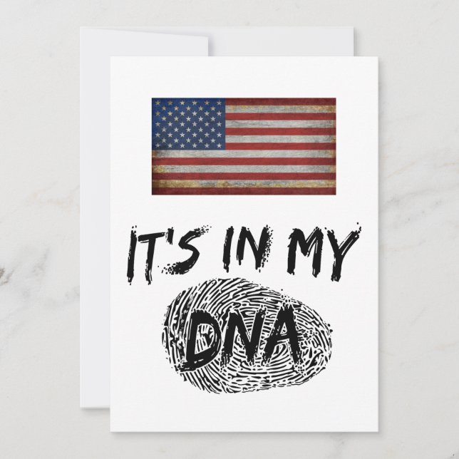 INVITATION C'EST DANS MON ADN DRAPEAU DE PAYS PERSONNALISABLE (Devant)