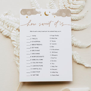 Invitation C'Est Doux C'Est Candy Bar Twinkle Star Baby Jeu