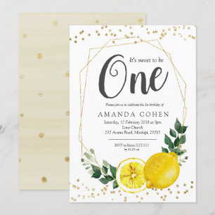 Invitation C'est doux d'être un anniversaire de citron