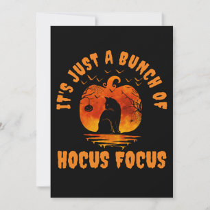 Invitation C'est juste un tas de chat de citrouille Hocus Poc