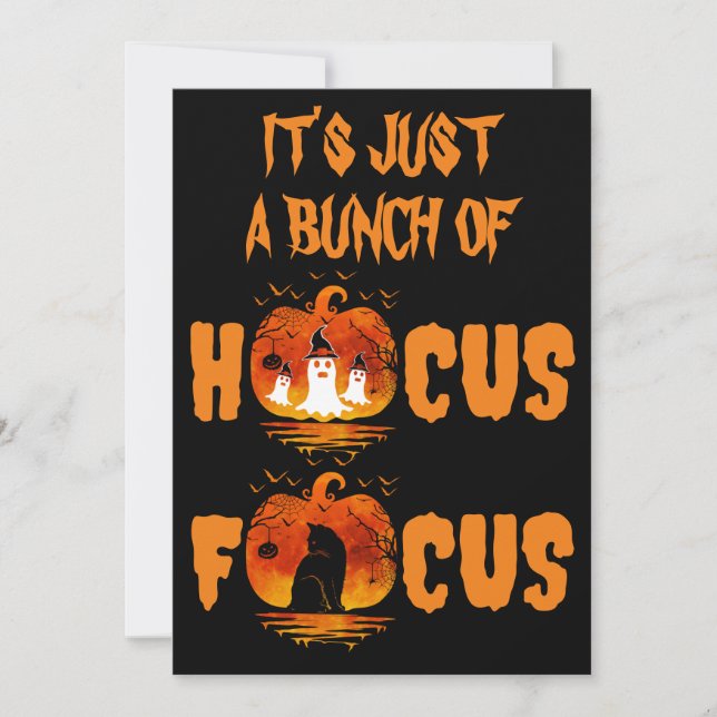 Invitation C'est juste un tas de Hocus Pocus Pumpkin Hallowee (Devant)