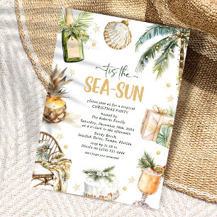 Invitation C'est la fête de Noël tropicale Sea-Sun Beach