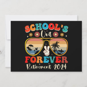 Invitation C'est la fin de l'école pour toujours Enseignant r