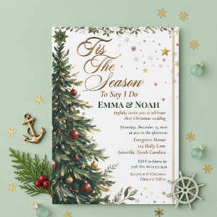 Invitation C'est la saison de dire oui au sapin de Noël pour