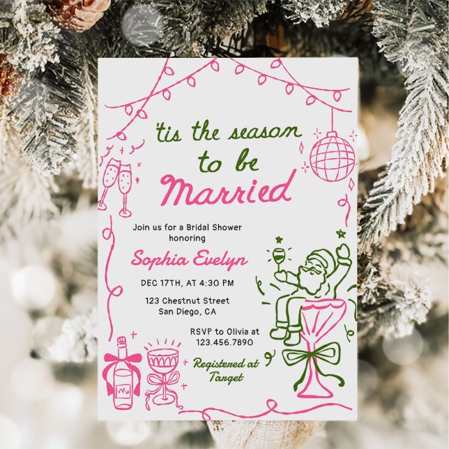 Invitation C'est la saison de Noël pour la fête de mariage (Créateur téléchargé)