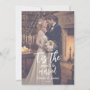 Invitation C'est la saison de se marier Noël Mariage