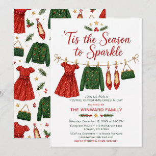 Invitation C'est la saison d'étinceler Soirée Filles