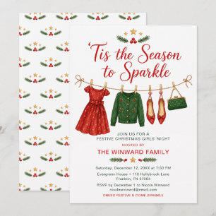 Invitation C'est la saison d'étinceler Soirée Filles