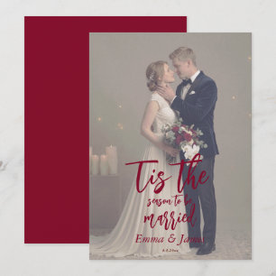 Invitation C'est la saison d'être marié Noël Mariage