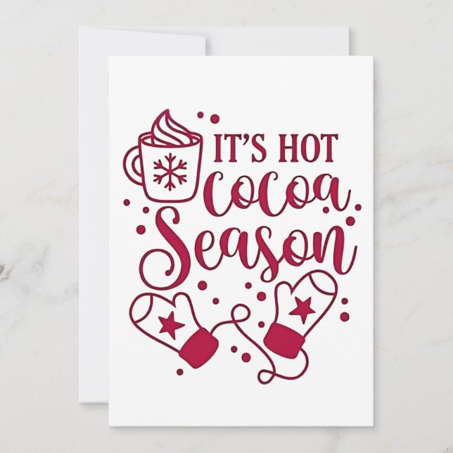 Invitation C'est la saison du chocolat chaud Cacoa Noël  (Devant)