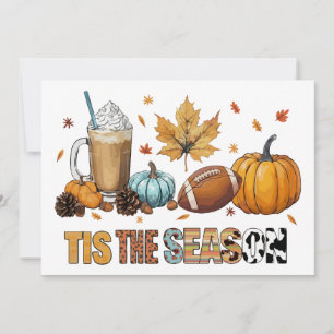 Invitation C'est la saison Herbstzeit avec football et café