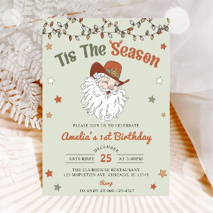Invitation C'Est La Saison Père Noël Noël Anniversaire