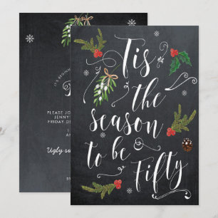 Invitation C'est la saison pour cinquante fêtes de Noël