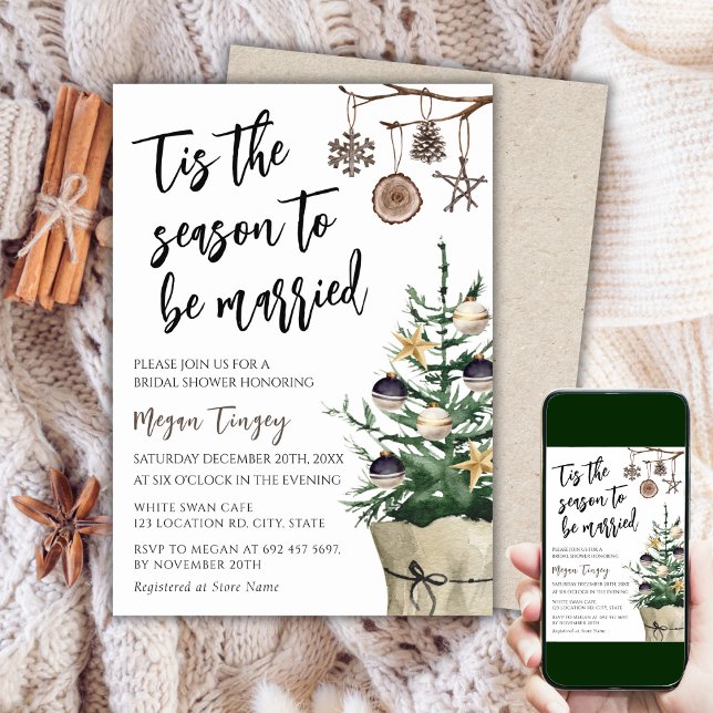 Invitation C'est la saison pour se marier | Fête des mariées  (Créateur téléchargé)