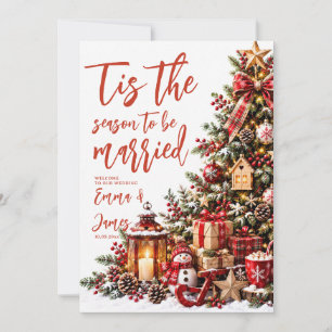 Invitation C'est la saison pour se marier Noël Mariage