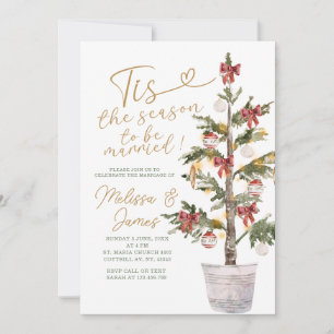 Invitation C'est la saison pour se marier Noël Mariage