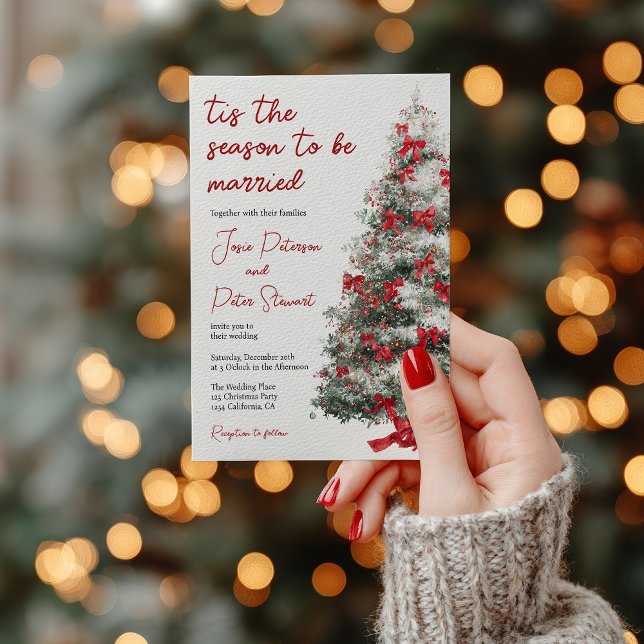 Invitation C'est la saison pour se marier Shower de mariage d (Tis The Season to Be Married Winter Bridal Shower Invitation)