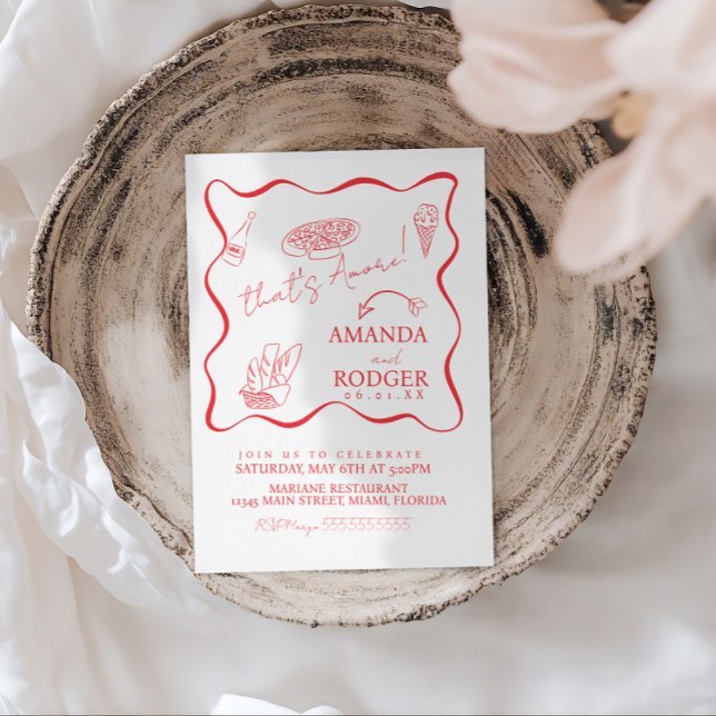 Invitation C'est l'Amore Italian Doodles Mariage (Créateur téléchargé)