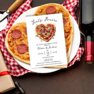 Invitation C'est l'amore Pizza Repas de répétition italien dé