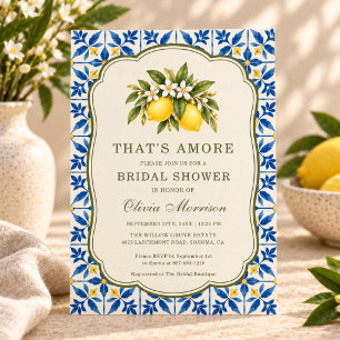 Invitation C'est l'amour Carrelage Italien au Citron Mariage