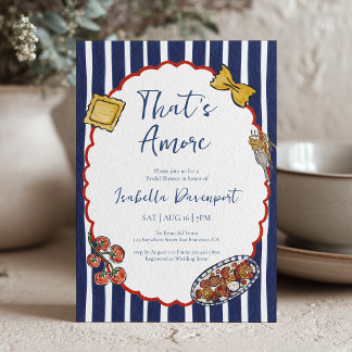 Invitation C'est l'Amour Fête de Fiançailles Italienne sur le