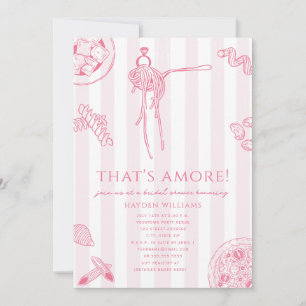 Invitation C'est l'Amour Fête de Mariage Italienne Rose