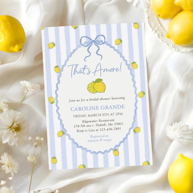 Invitation C'est l'Amour Mariage Italien au Citron (Créateur téléchargé)
