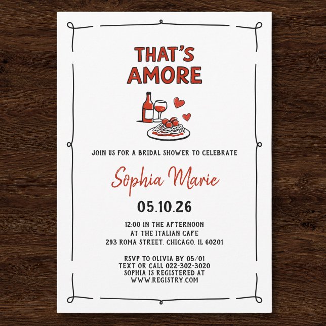 Invitation C'est l'Amour Mariage Italien Shower Capharnaüm Ro (Créateur téléchargé)