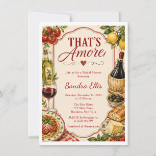 Invitation C'est l'Amour Réception de Mariage Italienne