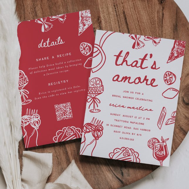 Invitation "C'est l'Amour" Réception de Mariage Italienne Fan (Créateur téléchargé)