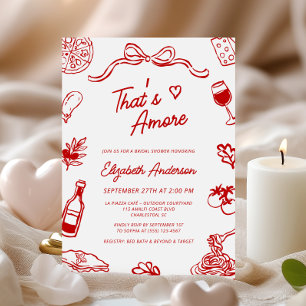 Invitation C'est l'Amour Rouge Fête de Mariage Italienne Dess