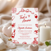 C'est l'Amour Rouge Fête de Mariage Italienne Dess