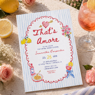 Invitation C'est l'amour, une baby shower italienne fantaisis