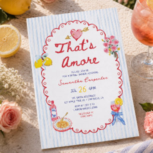 Invitation C'est l'amour, une baby shower italienne fantaisis