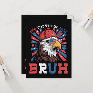 Invitation C'est le 4 juillet Bruh Aigle américain Patriotiqu