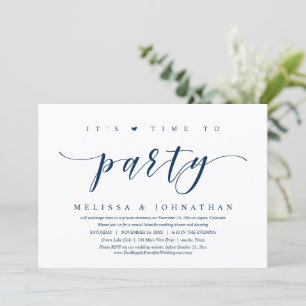Invitation C'est le moment de célébrer, mariage fugué party