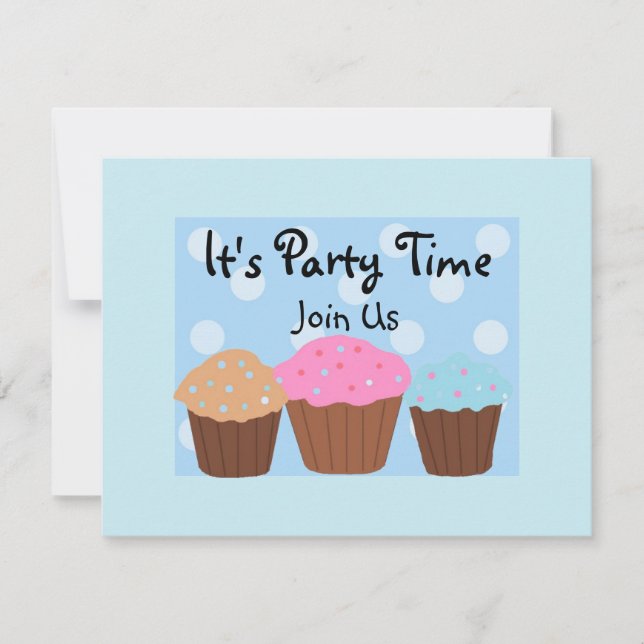 Invitation C'est le moment de faire la fête (Devant)