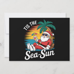 Invitation C'est le soleil de la mer Santa Beach Noël en juil