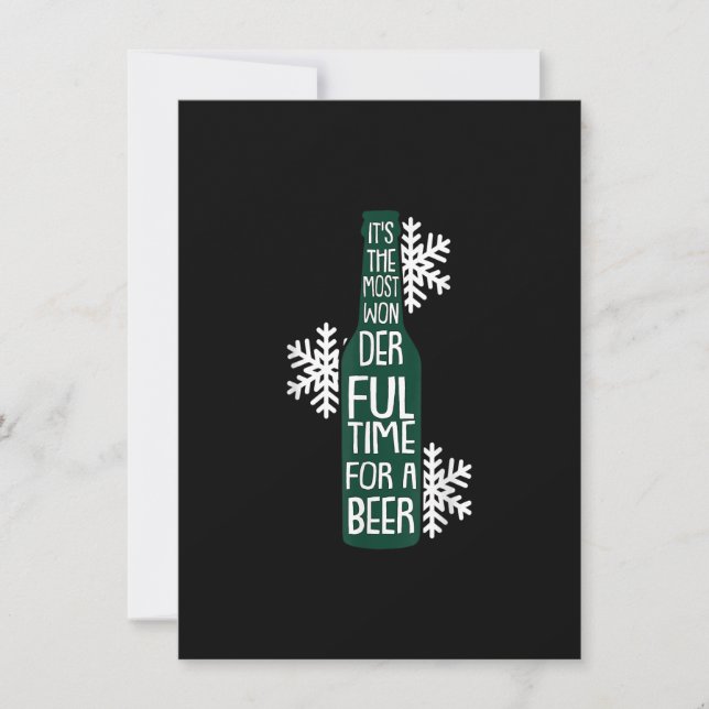 Invitation C'Est Le Temps Le Plus Merveilleux Noël Drôle Pun  (Devant)